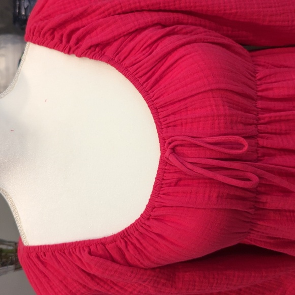 NWT Women's Boho Dress with pockets size medium fuchsia - Picture 4 of 13